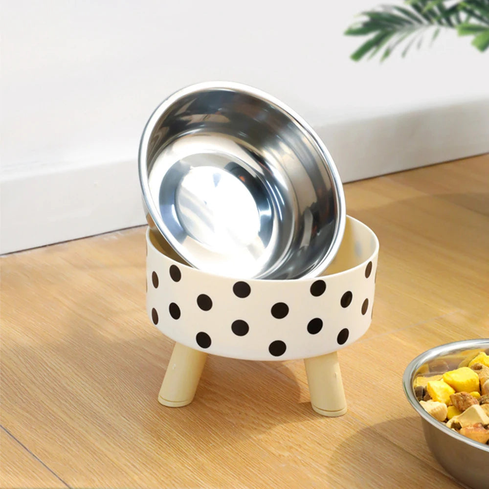 Raised Stainless Steel Cat Feeding Bowl